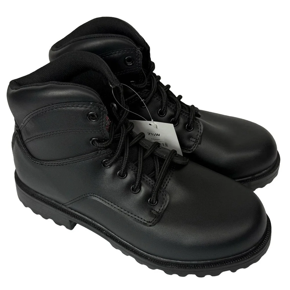 NIB Brahma Men's M BR Escott Wide Black Work Boots 7.5W Soft Toe - Picture 1 of 10